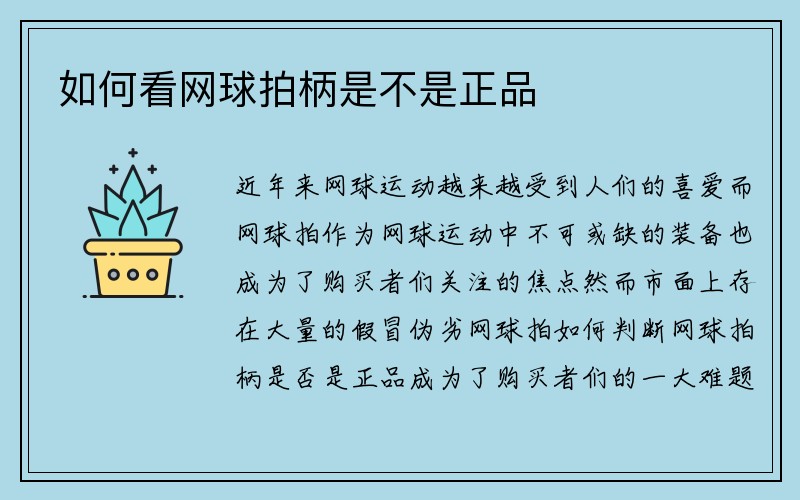 如何看网球拍柄是不是正品