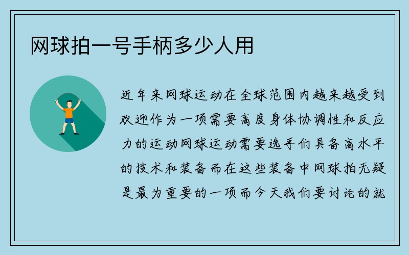 网球拍一号手柄多少人用