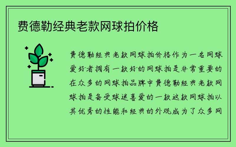 费德勒经典老款网球拍价格